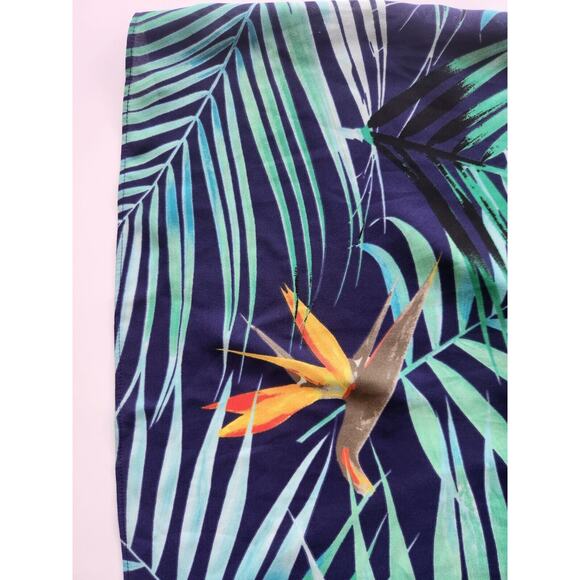 Express Backless Tank Top Blouse Tropical Hawaiian Back Bow Cutout Women Small - Picture 10 of 11